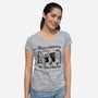 Hello Darkness-Womens-V-Neck-Tee-rocketman_art