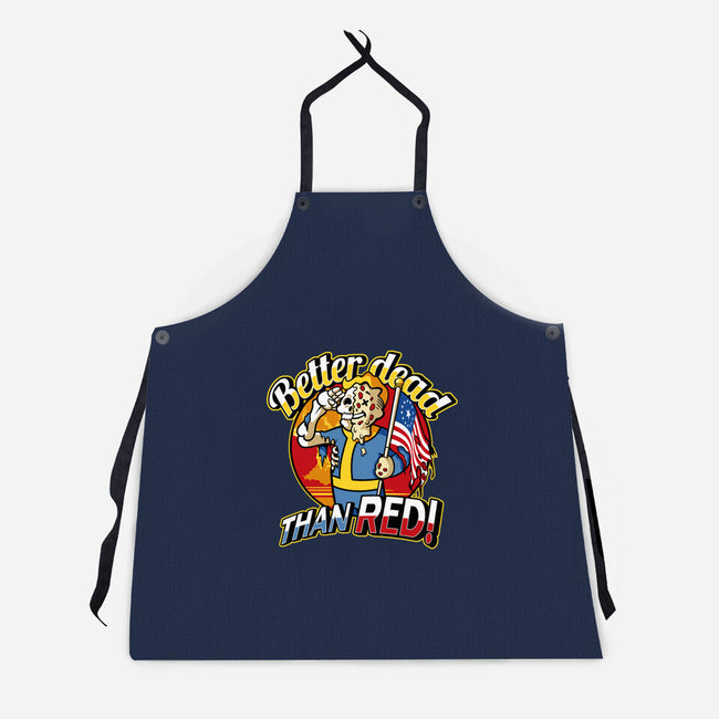 Better Dead Than Red-Unisex-Kitchen-Apron-demonigote