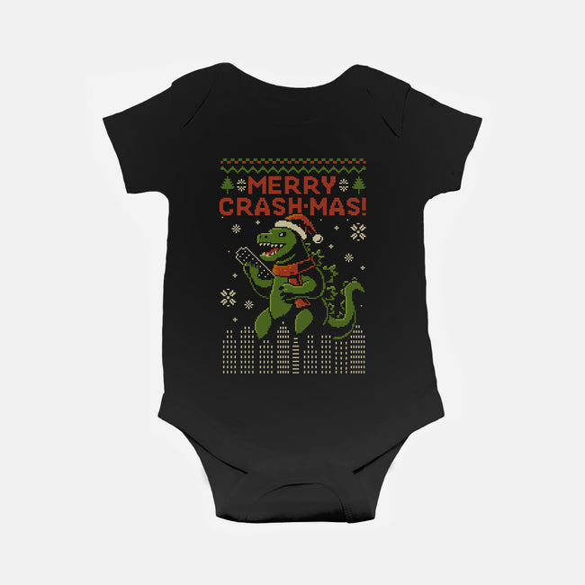 Christmas Godzilla-Baby-Basic-Onesie-erion_designs