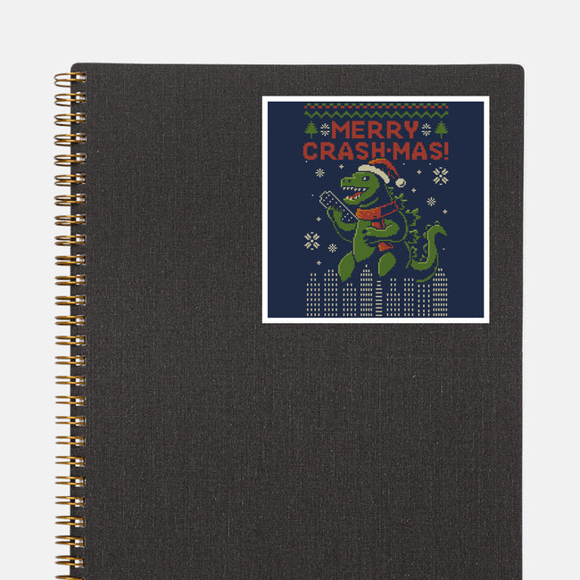 Christmas Godzilla-None-Glossy-Sticker-erion_designs