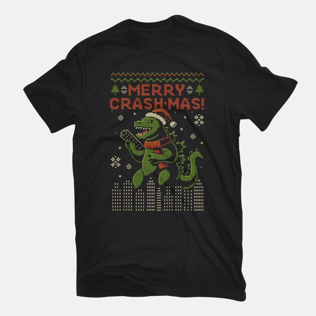 Christmas Godzilla-Mens-Basic-Tee-erion_designs