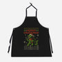 Christmas Godzilla-Unisex-Kitchen-Apron-erion_designs