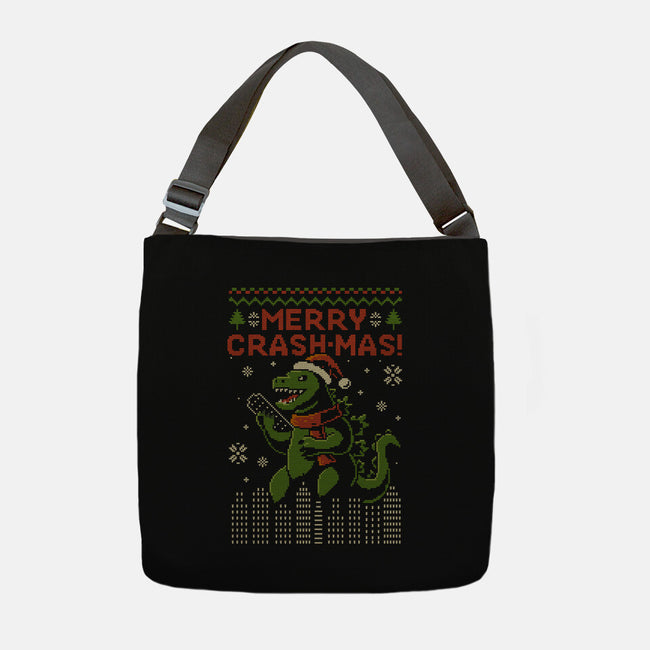 Christmas Godzilla-None-Adjustable Tote-Bag-erion_designs