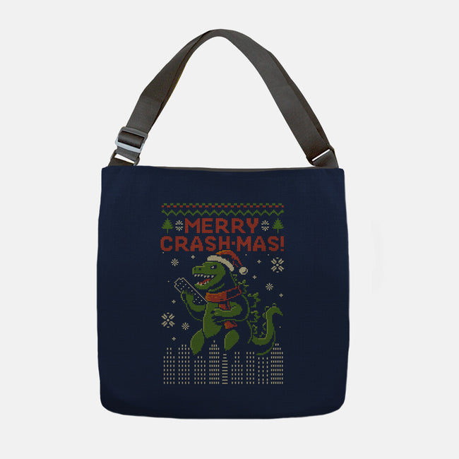 Christmas Godzilla-None-Adjustable Tote-Bag-erion_designs