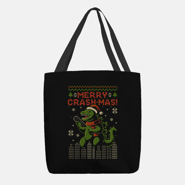 Christmas Godzilla-None-Basic Tote-Bag-erion_designs