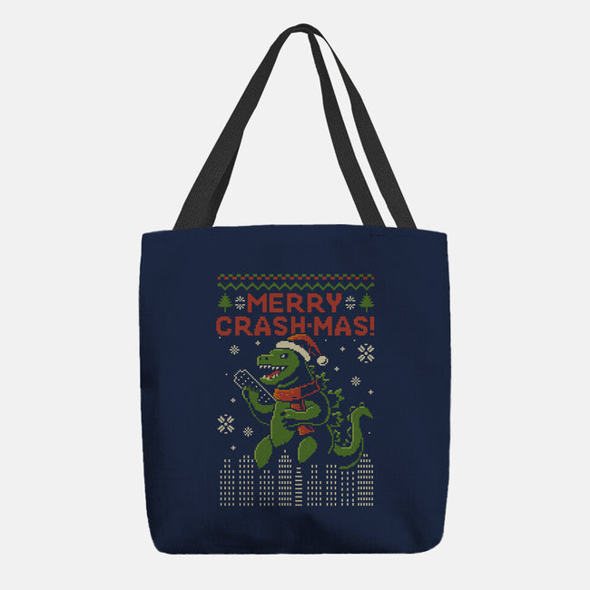Christmas Godzilla-None-Basic Tote-Bag-erion_designs