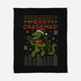 Christmas Godzilla-None-Fleece-Blanket-erion_designs