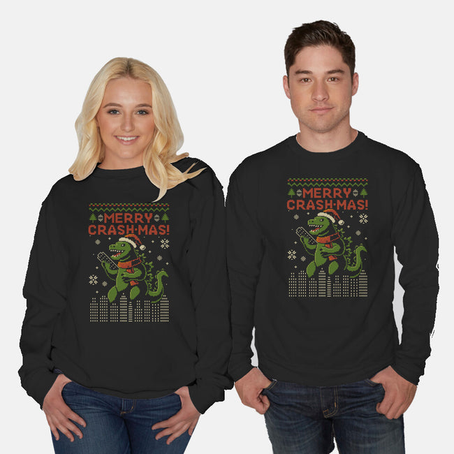 Christmas Godzilla-Unisex-Crew Neck-Sweatshirt-erion_designs