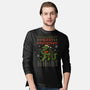 Christmas Godzilla-Mens-Long Sleeved-Tee-erion_designs