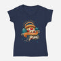 Heaven's Slice-Womens-V-Neck-Tee-Getsousa!
