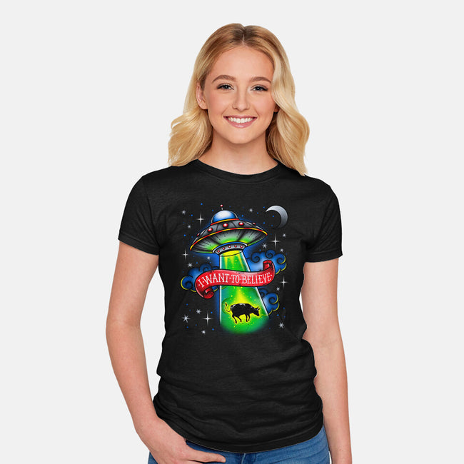 Believe-Womens-Fitted-Tee-Getsousa!