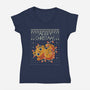 Christmas Kitty Cat-Womens-V-Neck-Tee-erion_designs