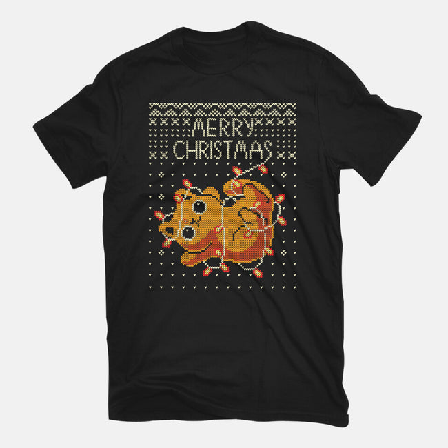 Christmas Kitty Cat-Womens-Fitted-Tee-erion_designs