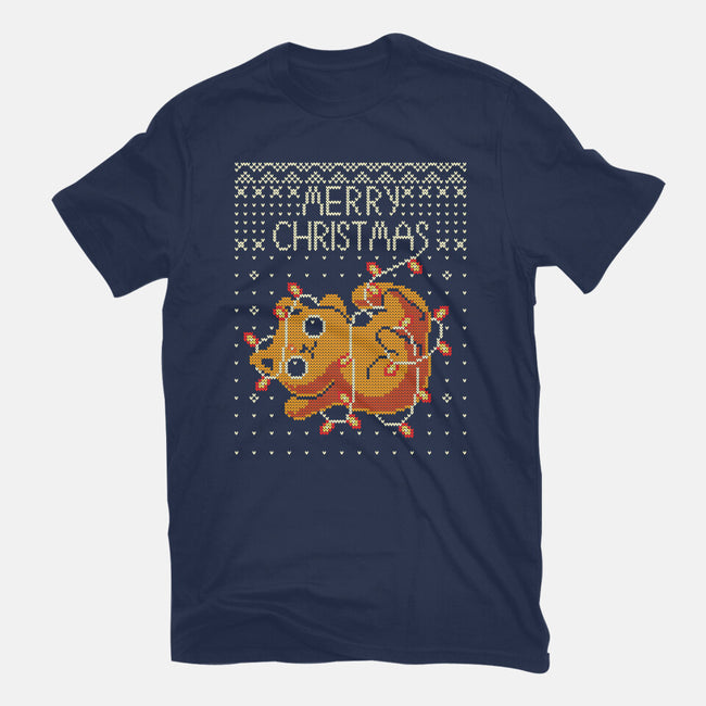 Christmas Kitty Cat-Womens-Fitted-Tee-erion_designs