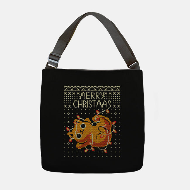 Christmas Kitty Cat-None-Adjustable Tote-Bag-erion_designs