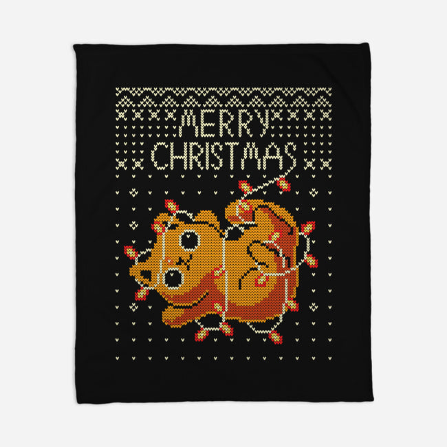 Christmas Kitty Cat-None-Fleece-Blanket-erion_designs