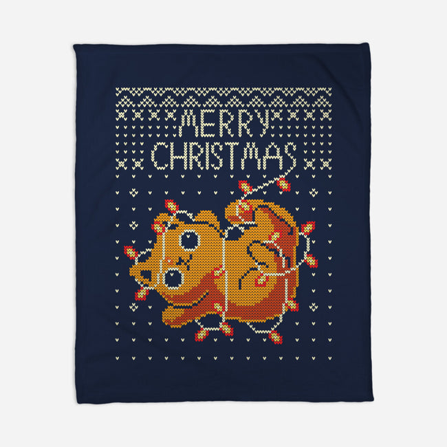 Christmas Kitty Cat-None-Fleece-Blanket-erion_designs