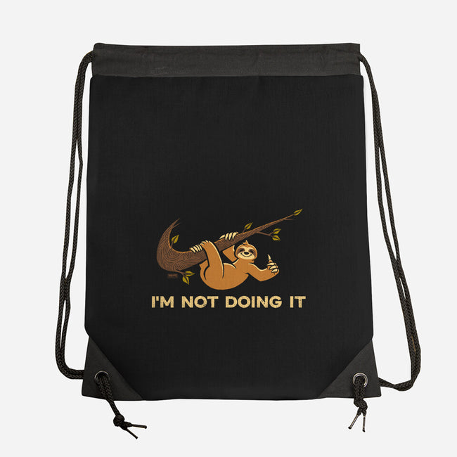 I'm Not Doing It-None-Drawstring-Bag-worlddominationforcats