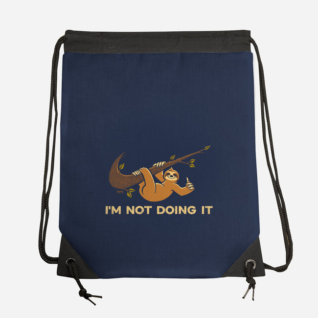 I'm Not Doing It-None-Drawstring-Bag-worlddominationforcats