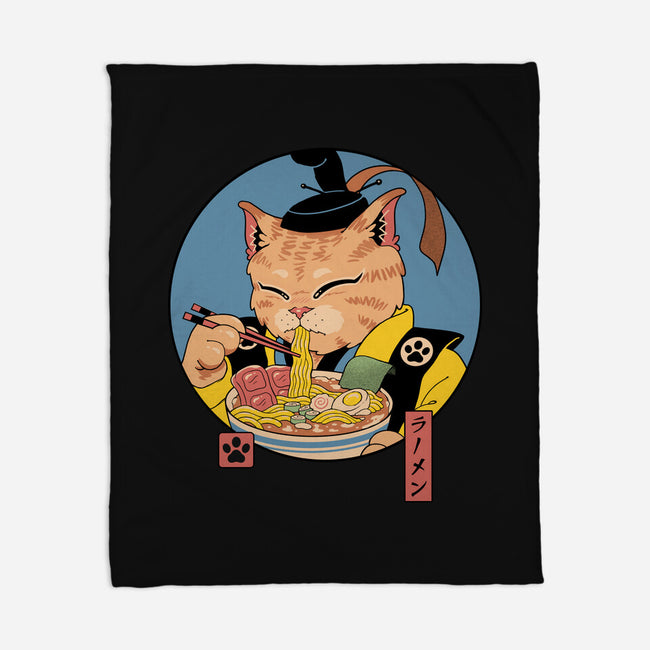 Shogun Ramen Cat-None-Fleece-Blanket-vp021