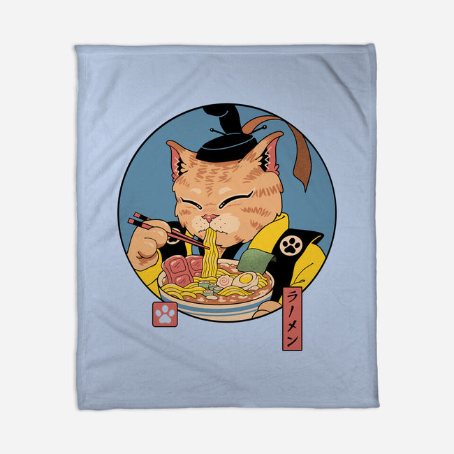 Shogun Ramen Cat-None-Fleece-Blanket-vp021