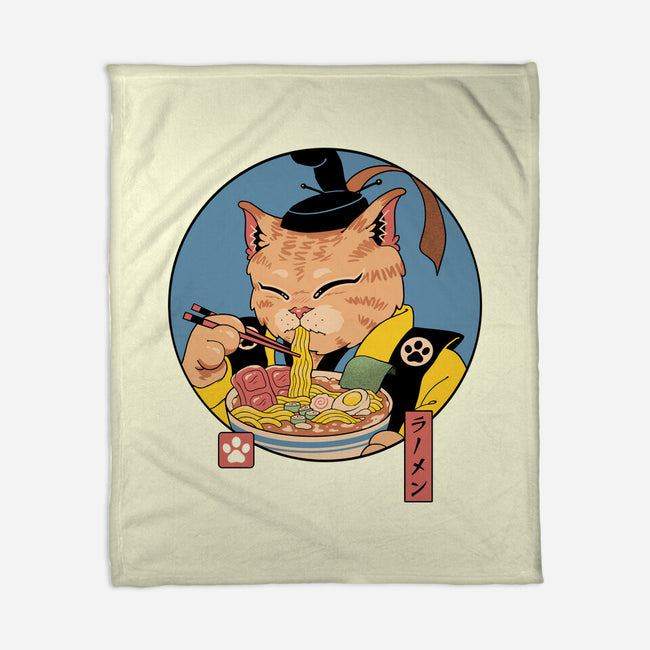 Shogun Ramen Cat-None-Fleece-Blanket-vp021