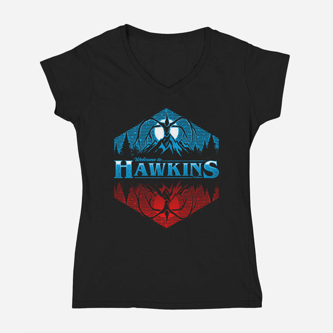 Hawkins 1983-Womens-V-Neck-Tee-StudioM6