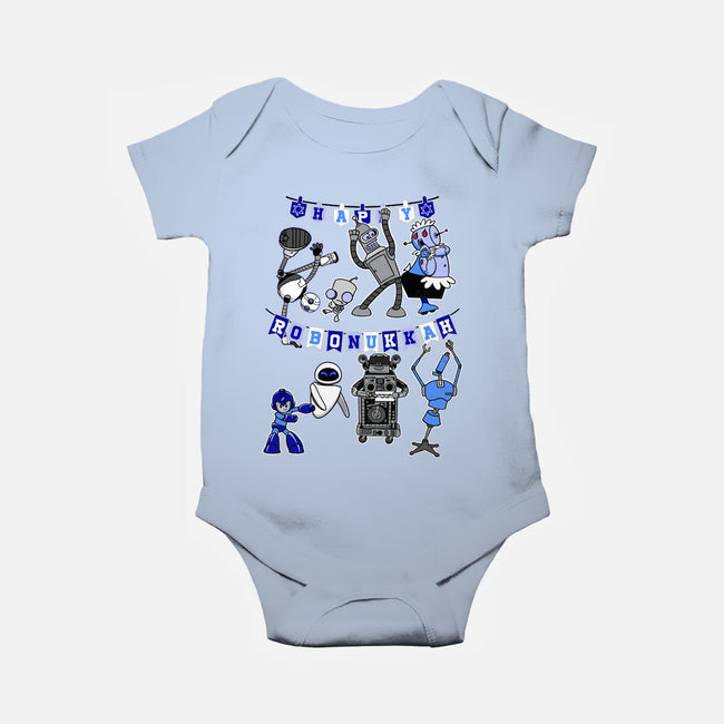 Happy Robonukkah-Baby-Basic-Onesie-SeamusAran