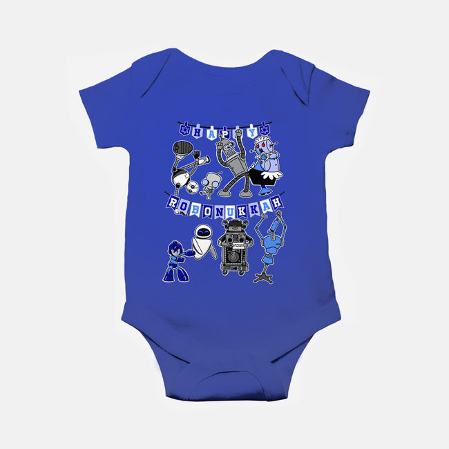 Happy Robonukkah-Baby-Basic-Onesie-SeamusAran