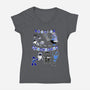 Happy Robonukkah-Womens-V-Neck-Tee-SeamusAran