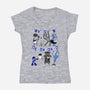 Happy Robonukkah-Womens-V-Neck-Tee-SeamusAran