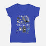 Happy Robonukkah-Womens-V-Neck-Tee-SeamusAran