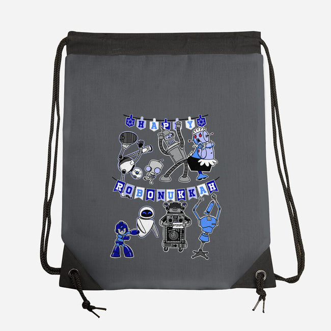 Happy Robonukkah-None-Drawstring-Bag-SeamusAran