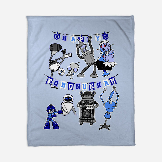 Happy Robonukkah-None-Fleece-Blanket-SeamusAran