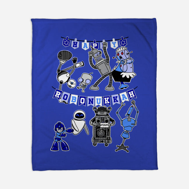 Happy Robonukkah-None-Fleece-Blanket-SeamusAran