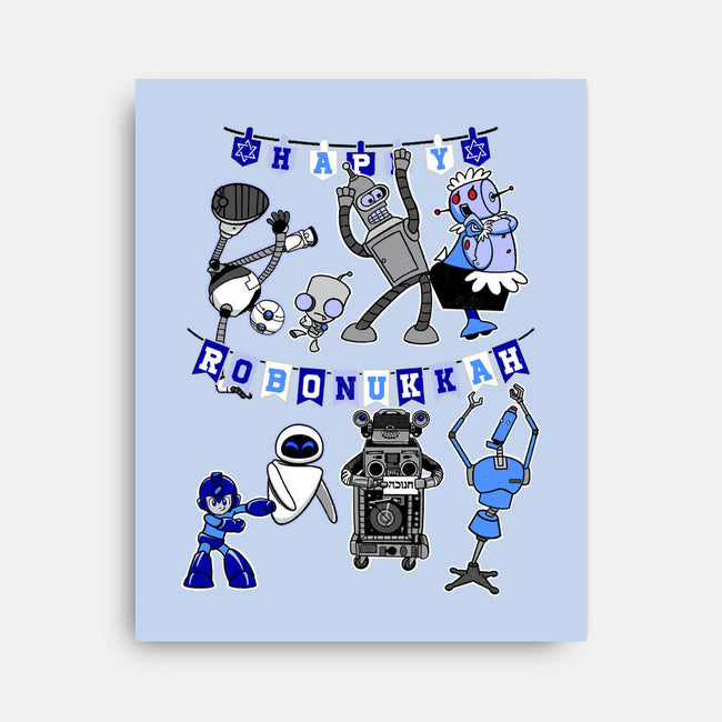 Happy Robonukkah-None-Stretched-Canvas-SeamusAran