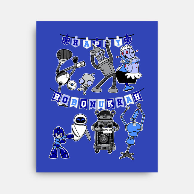 Happy Robonukkah-None-Stretched-Canvas-SeamusAran
