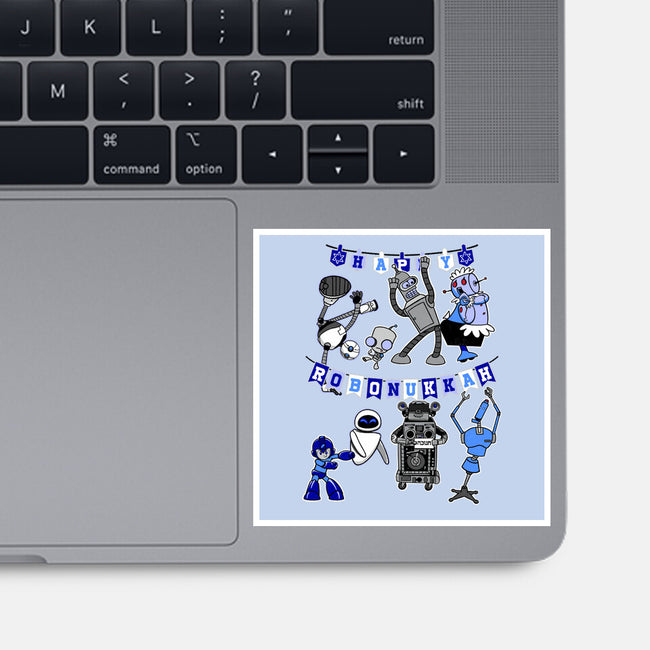 Happy Robonukkah-None-Glossy-Sticker-SeamusAran