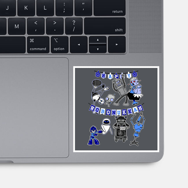 Happy Robonukkah-None-Glossy-Sticker-SeamusAran