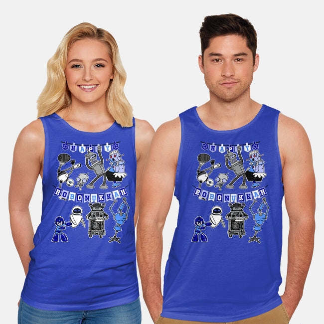 Happy Robonukkah-Unisex-Basic-Tank-SeamusAran