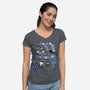 Happy Robonukkah-Womens-V-Neck-Tee-SeamusAran