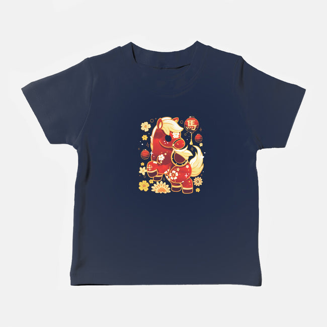 Year Of Horse-Baby-Basic-Tee-Vallina84