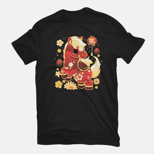Year Of Horse-Womens-Fitted-Tee-Vallina84
