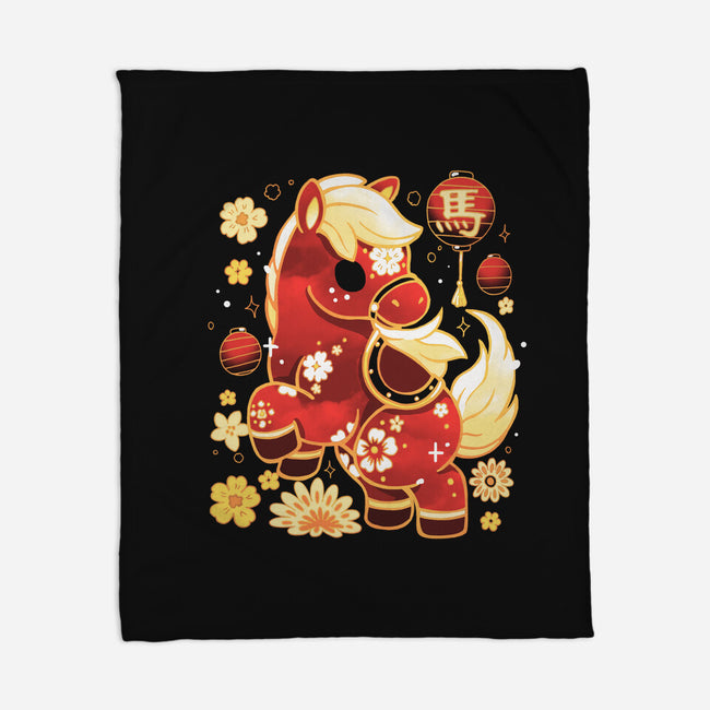 Year Of Horse-None-Fleece-Blanket-Vallina84