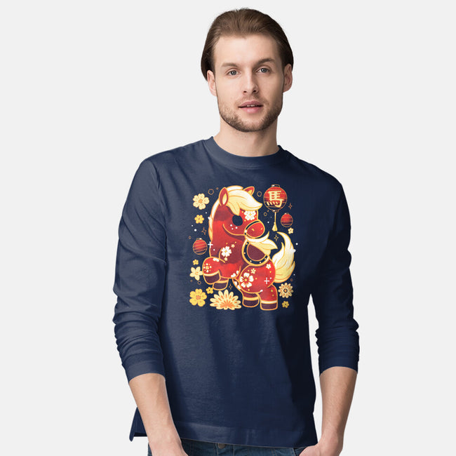 Year Of Horse-Mens-Long Sleeved-Tee-Vallina84