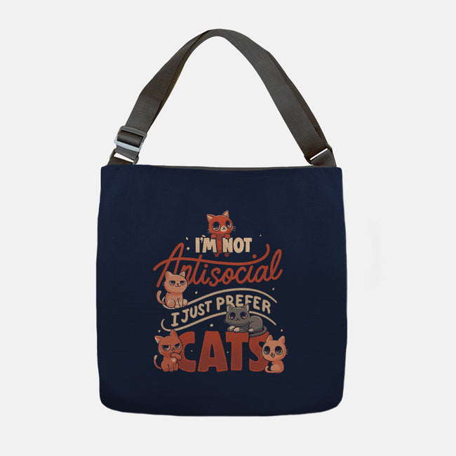 Just Prefer Cats-None-Adjustable Tote-Bag-koalastudio