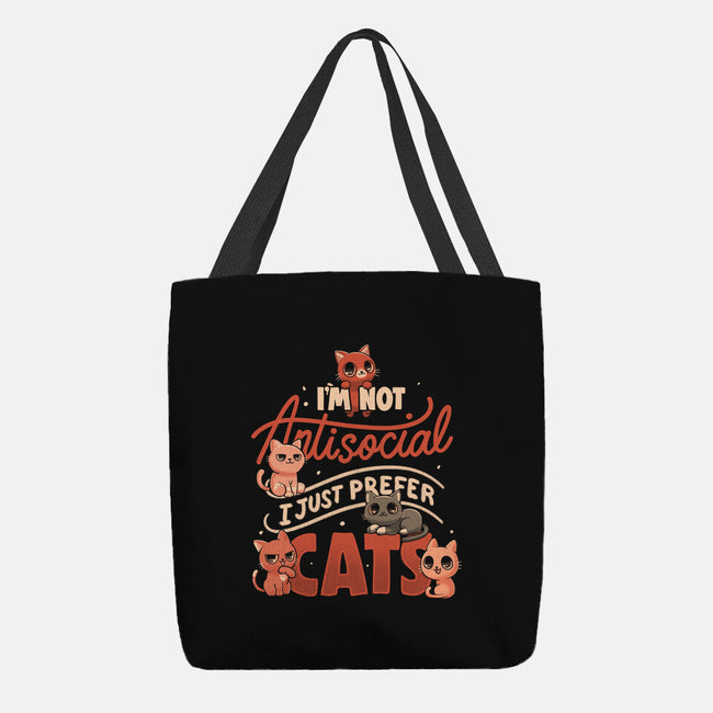 Just Prefer Cats-None-Basic Tote-Bag-koalastudio