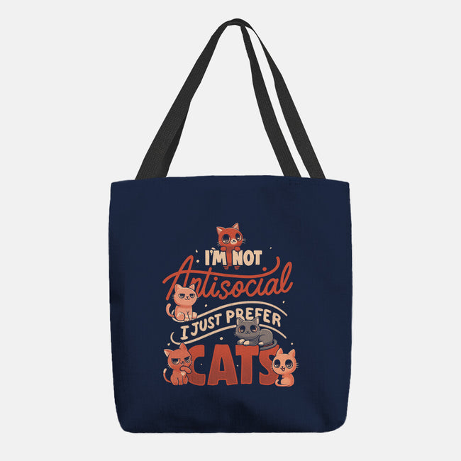 Just Prefer Cats-None-Basic Tote-Bag-koalastudio