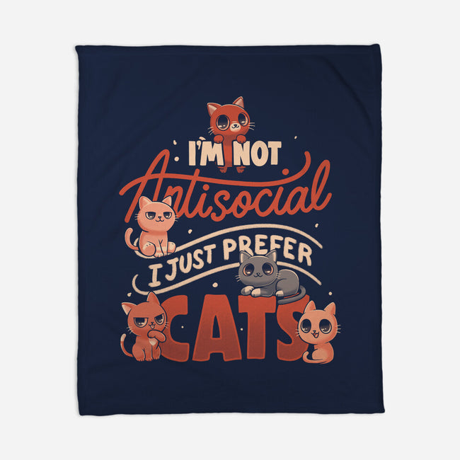 Just Prefer Cats-None-Fleece-Blanket-koalastudio