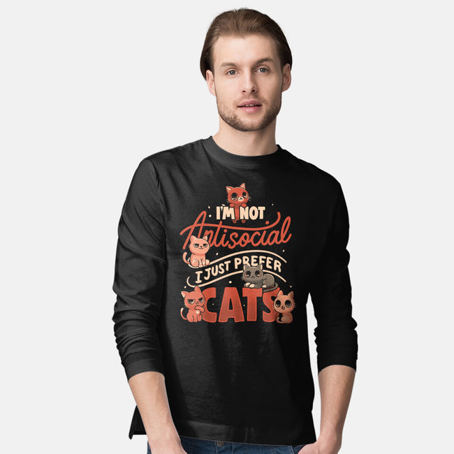 Just Prefer Cats-Mens-Long Sleeved-Tee-koalastudio